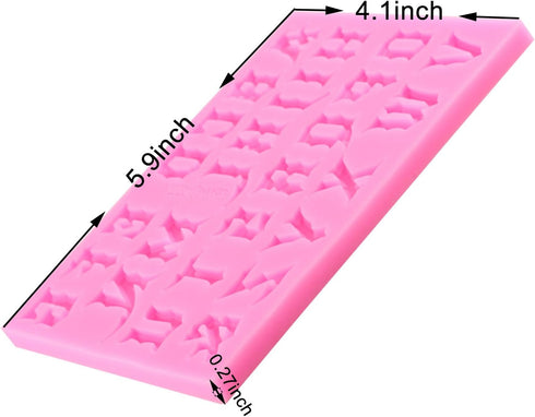 Mujiang Number Chocolate Mould Silicone Letter Mold Candy Making Alphabet Fondant Molds Set of 3...