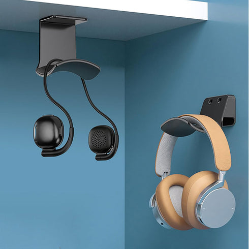 Headphone Hangers, Under-Desk Headphone Hook,Headphone Wall Mount with Adhesive Glues,Include Removable Adhesive Strips for Easy, Damage-Free Wall...