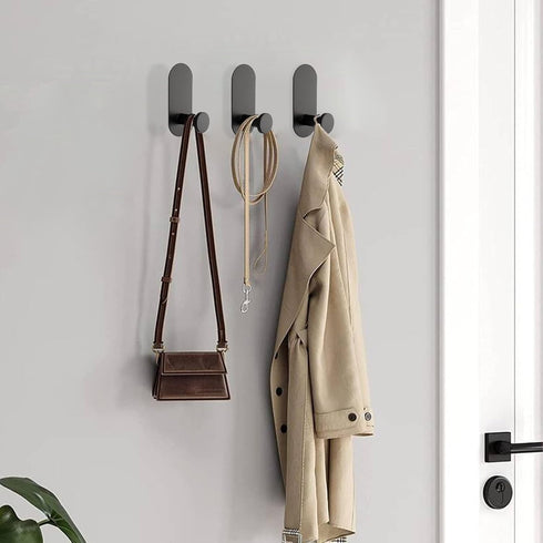 TocTen Adhesive Hook - 5 Pack Heavy Duty Sticky Towel/Robe Hook, Waterproof Stainless Steel Shower Hook, No Drill Stick on Wall Coat/Clothes Hooks...