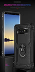 Androgate for Samsung Galaxy Note 8 Case with 3D PET Screen Protectors, Military-Grade Metal Ring Holder Kickstand 15ft Drop Tested Shockproof Cov...