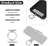 2 Pcs Phone Lanyard Tab Cell Phone Lanyard Tab with 2 Metal Spring Rings Phone Tether Patch Universal Phone Tether Tab Pad Connector without Adhes...