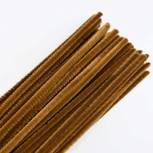 Leline's Pipe Cleaners, 50 Pieces Chenille Stem for Crafts, Brown...