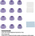 Purple Earbud Tips 6 Pairs S/M/L Earbud Covers Rubber Replacement Earbud Tips Ear Bud Replacement Pieces Silicone Compatible with Samsung Galaxy B...