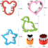 Elfkitwang Sandwich Cookie Cutters Set, Dinosaur,Heart,Star,Mouse,Sandwich Knife Cookie Knife Vegetable Cutter Food Grade Cookie Mould.(12Pcs)...
