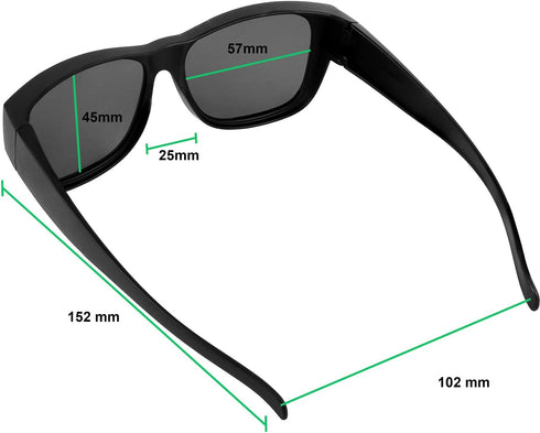 Success Eyewear Fit Over Sunglasses Polarized Wear over Eyeglasses Unisex for Men and Women Pouch Included...