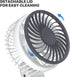 mollie 3-Inch Mini USB Rechargeable Portable Handheld Fan 3-Speeds Battery Operated Small Foldable Quiet Pocket Hand Personal Cooling Fan for Wome...