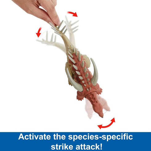 Mattel Jurassic World Strike Attack Dinosaur Toy, Gigantspinosaurus Action Figure with Movable Joints & Strike Motion...