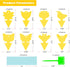 48 Pcs Yellow Sticky Traps for Gnats, Fruit Fly Traps for House Indoors, Fungus Gnat Sticky Traps for Plants, Incest Catcher for Whiteflies Mosqui...