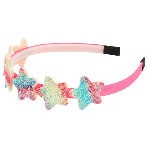 XIMA Glitter Heart Girls Headbands Rainbow Star Hariband for Children Girls Hair Accessories Pack of 8...