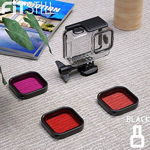 FitStill Waterproof Housing Case for Go Pro Hero 8 Black, Protective 60m Underwater Dive Case Shell with 3 Pack Filters...