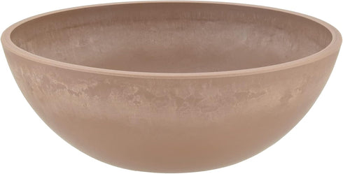 PSW Pot M25TP Collection Shallow Garden Bowl Low Planter for Succulents, Bonsai, Fairy Gardens, Herbs, 10-inch, Taupe...