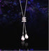 Cathercing Spiral Pearl Pendant Long Necklace for Women Sweater Chain Statement Necklace Choker Adjustable Elegant Jewelry Crystal Accessories Dre...