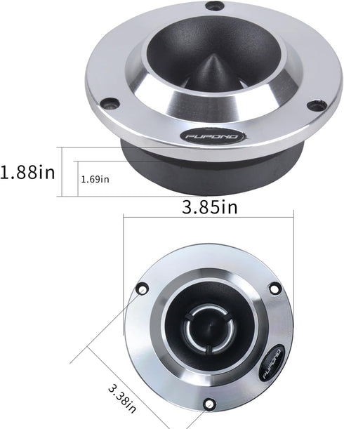 4'' Tweeters, 300watts,4 Ohm Ferrite tweeters for car audio,Titanium Film Aluminium Panel Bullet tweeters speakers,Pair...