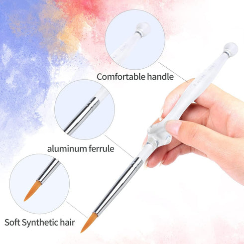 Detail Paint Brushes Set 5pcs Miniature Brushes for Fine Detailing & Art Painting, Mini Painting Brush for Acrylic, Oil, Watercolor, Gouache, Mode...