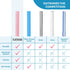 Bent Silicone Straws Reusable (Set of 10) and Cleaning Brush - Flexible, Long, Color Bendy Reusable Straws for 20oz-32oz Tumblers & 30oz Smoothie ...