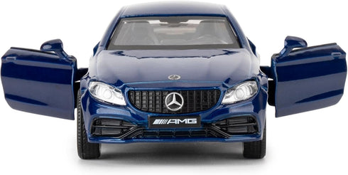 1:36 Benz C63 S AMG Car Model, Diecast Pull Back Model Toy Car, Doors Open, Collection Kids Toy for Aged 3 and up, Gift Blue...