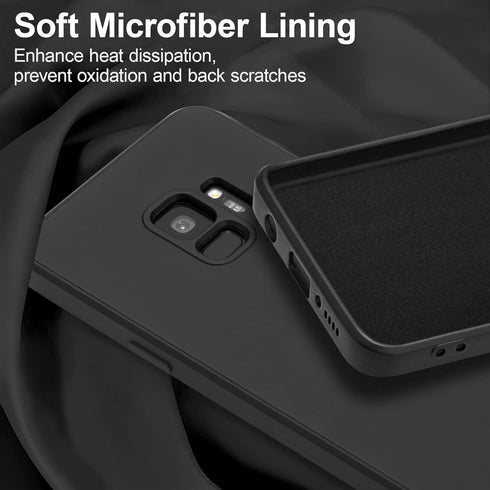 UEEBAI Case for Samsung Galaxy S9, Slim Liquid Silicone Case Shockproof Full Body Protection Phone Case with Anti-Scratch Microfiber Ultra Slim So...