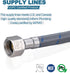 32 Inch Faucet Supply Lines 3/8" Female Comp × M10 Male (1 Pair), ARCORA 30" Braided Nylon Bathroom Faucet Hose...