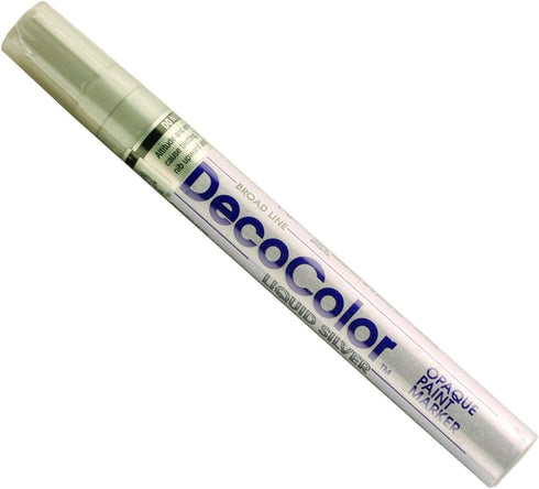 UCHIDA 300-C-SLV Marvy Deco Color Broad Point Paint Marker, Silver, 1 Count (Pack of 1)...