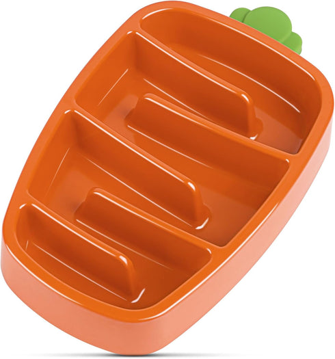 Slow Feeder Dog Bowl, Dog Food Bowl for Small & Medium-Sized Dogs, Carrot Design Dog Bowls,Non-Slip Dog Slow Feeder Bowls, Pet Slow Feeder Bowl fo...