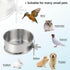 2 Pack Stainless Steel Bird Bowls for Cage Parrot Food Water Bowl Bird Feeding Dish Cups Parrot Food Water Feeder Pet Hanging Bowl Crate Coop Cups...