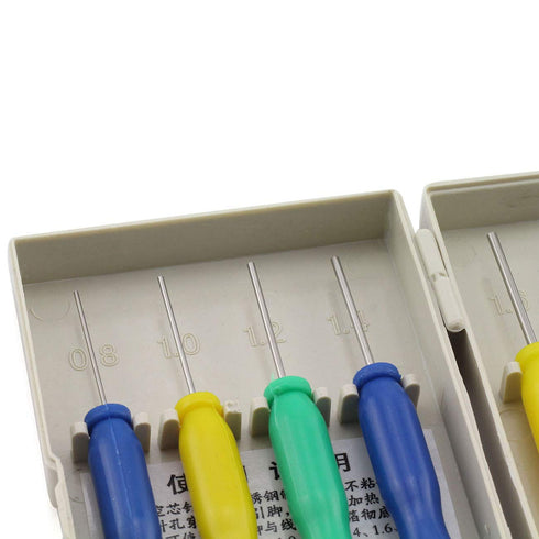 Tegg 8PCS/Set Hollow Needles Stainless Steel Non-Wetting Desoldering Hand Tool for DIP Electronic Components Dismantling Maintenance...