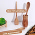 Delicate Wooden Utensils For Cooking, Set of 3, Wood Kitchen Utensils Cooking Tools, 12 Inch Acacia Wooden Spoons Spatula Set, Cooking Gadgets Saf...