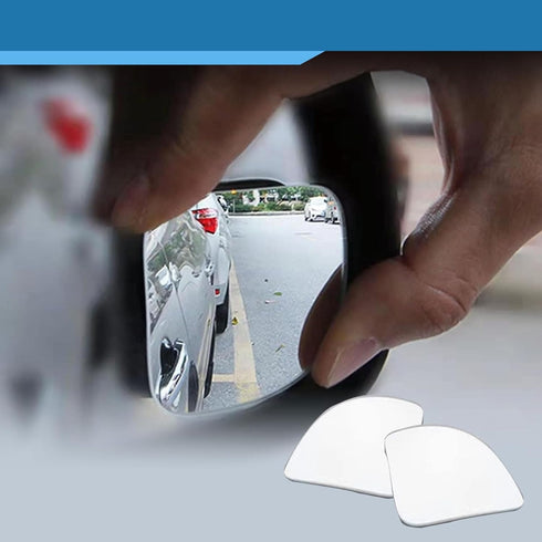 2 PCS Car Blind Spot Mirror, 1.96" x 1.96" Self-adhesive Wide-angle Sector-shaped Frameless Convex Glass Reversing Assist Mirror, Modification Acc...