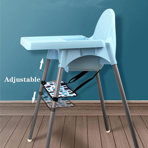 High Chair Footrest, Adjustable Portable Polyester Fiber Ice Silk Fabric Foot Rest for Baby HighChair Footrest, Knitting Footrest for High Chair C...