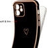 DEFBSC Electroplate Case for iPhone 11 Case with Gold Heart, Luxury Plating Edge Bumper Cute Case with Full Camera Lens Protection for Women Girls...