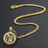 Gold Plated Zodiac Sign Pendant necklace for Women Men Leo AriesConstellation Horoscope Pendant Stainless Steel Box link Chain 22inch...