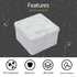 LeMotech Junction Box with Reserved Holes ABS Plastic Electrical Box IP55 Waterproof Dustproof Project Enclosure for Electronics White 3.1 x 3.1 x...