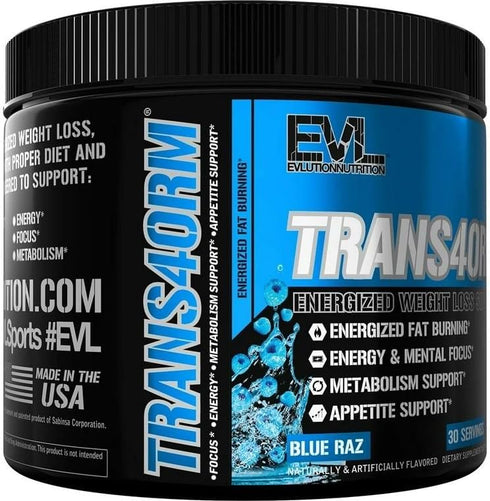Evlution Thermogenic Fat Burning Support Powder Nutrition Trans4orm Fast Acting Energy Powder to Support Fast Metabolism Weight Loss and Mental Fo...