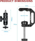 Camera Mount Clamp with Mini Magic Arm - 1/4" and 3/8" Threaded Holes - for Camera, Action Camera, Flash, Light, Microphone, Camera Clamp Adapter ...
