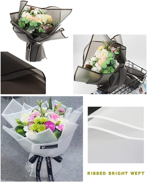 NatureMan 21Sheets /7 Colors Edging TranslucentFlower Wrapping Paper,Florist Bouquet Supplies,DIY Crafts,Gift Packaging or Gift Box Packaging Pape...