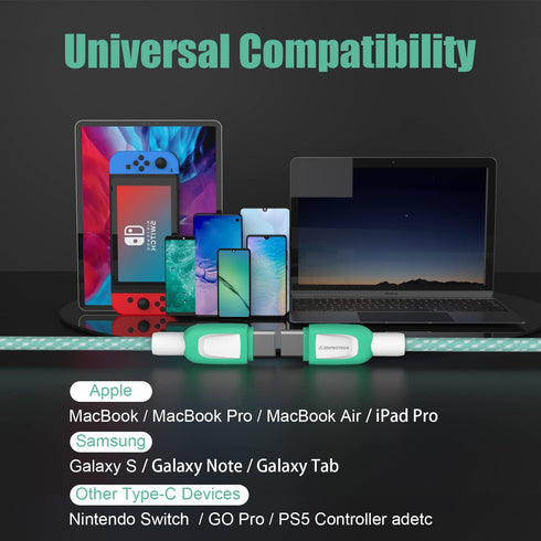 USB C to USB C Cable 120W 2-Pack, 6ft+10ft USB Type C Cable Fast Charging Compatible with iphone 15 Pro max Samsung S22 ultra, MacBook Air/Pro iPa...