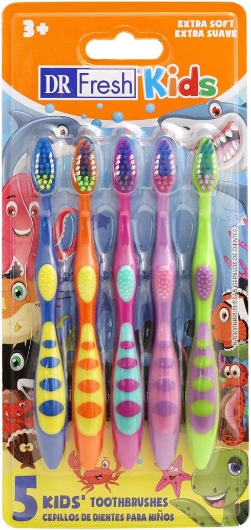 Dr. Fresh Manual Kids' Extra Soft Toothbrushes - Pack of 2...