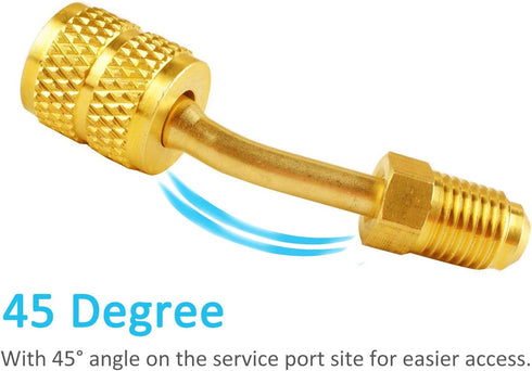 R410a Adapter for Mini Split, 5/16" SAE Female Quick Couplers to 1/4" SAE Male Flare for Mini Split System Air Conditioners, HVAC and Refrigeratio...