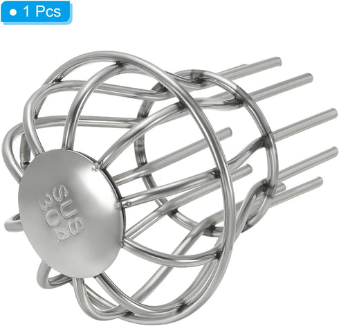 PATIKIL Gutter Guard, 304 Stainless Steel Down Pipe Strainer, Anti-Blocking Line Cap Drain Cover Downspout Protector for Blockage Leaves Debris, 2...