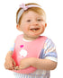 2-Pack Waterproof Silicone Baby Bib Lightweight Comfortable Easy-Wipe Clean (Purple/Light Pink, Large)...
