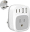 US to UK Ireland Travel Plug Adapter, Type G International Power Adapter with 1 AC Outlet 4 USB Ports (2 USB C), European Plug Converter for USA t...