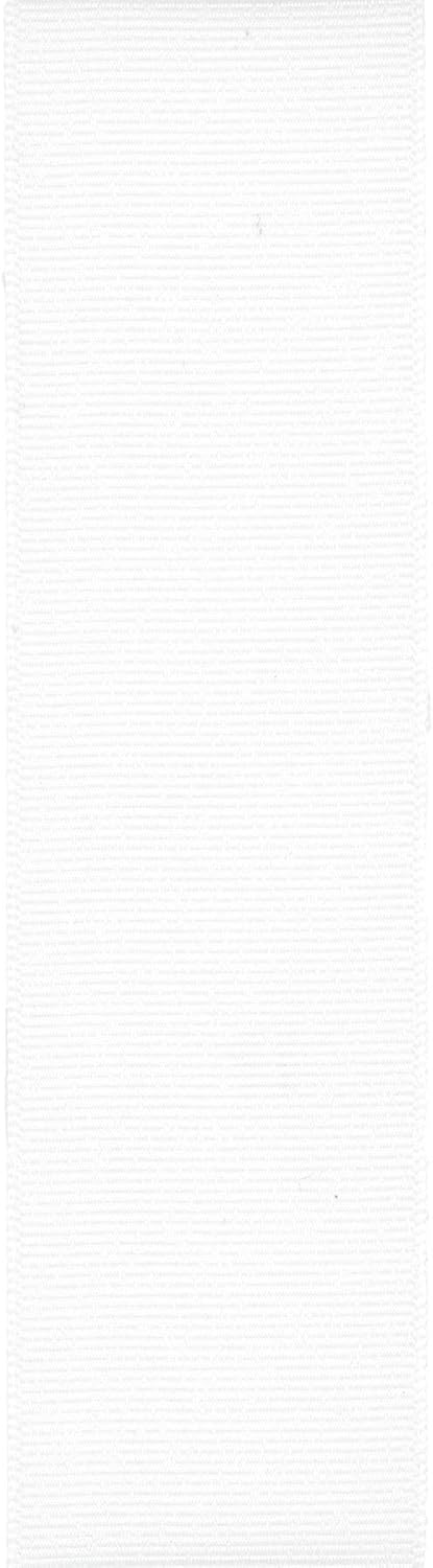 Berwick Offray 1.5" Grosgrain Ribbon, White, 50 Yards...