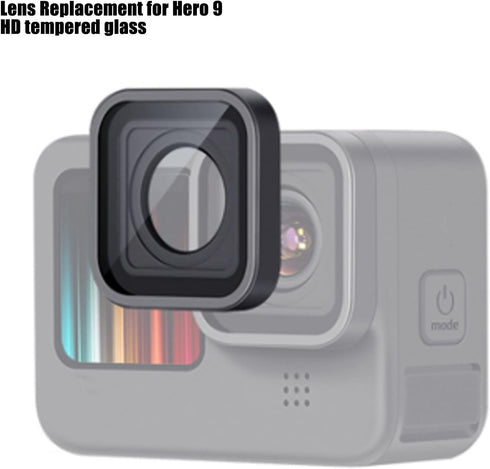 Lens Replacement for Hero 10, Portable Action Camera Replacement Lens HD UV Glass Cover Replacement Spare Lens Fit for Hero 9 10 Black Action Came...