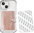 Phone Wallet Stick on,Credit Card Holder for Cell Phone,Leather Minimalist Wallet for Back of Most Smart Phone (Pink)...