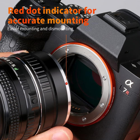 K&F Concept PK K Mount Lens to Sony NEX E-Mount Lens Adapter, Compatible with Sony NEX-3 NEX-3C NEX-3N NEX-5 NEX-5C NEX-5N NEX-5R NEX-5T NEX-6 NEX...