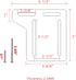 2 PCS Bed Frame Brackets Adapter for Headboard Extra Heavy Duty,Bed Frame Adapter Brackets, Queen Bed Modification Plate,Bed Headboard Frame Conve...