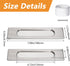 18CM Self-Stick Rectangual Sliding Door Pulls, 2pcs Brushed Steel Aluminum Alloy Flush Pull Punch-Free Handle for Sliding Barn Door Windows Cabine...