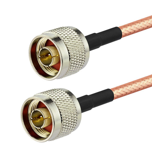 Eightwood N Male to N Male Jumper Low Loss RG400 Cable 12 inch for 4G LTE Antenna, WiFi Yagi Antenna, Router, Ham Radio...