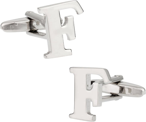 Letter F Cufflinks Monogram Men's Initial Cuff Links with Travel Presentation Gift Box Wedding Groomsmen Groom Party...