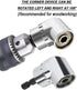 TIMESETL 3Pcs 1/4" 3/8" 1/2" Cr-V Hex Shank Impact Grade Socket Adapter Extension Set & 105° Right Angle Drill Bit Adapter Attachment 1/4" Drive 6...